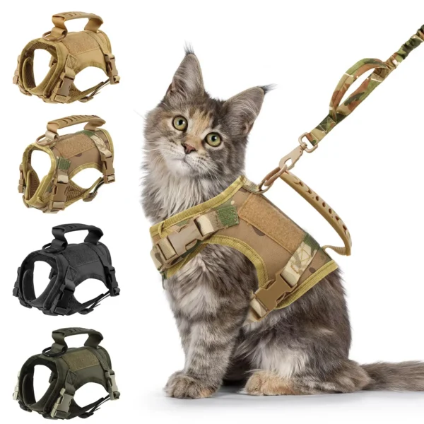 Tactical Cat Harness And Leashes